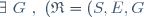 \exists\ G\ ,\ ( \mathfrak{R} = ( S , E , G \, ) ) \wedge ( G \subseteq S \times E \, ) \,